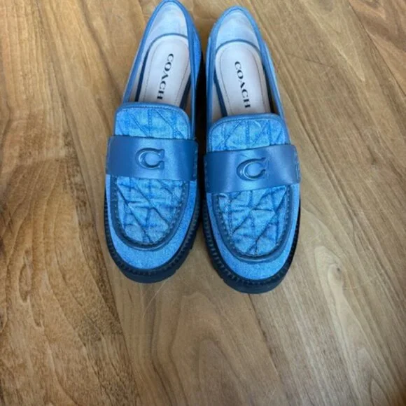 Coach Leah Quilted Denim Loafer - 8.5 - Picture 10 of 12